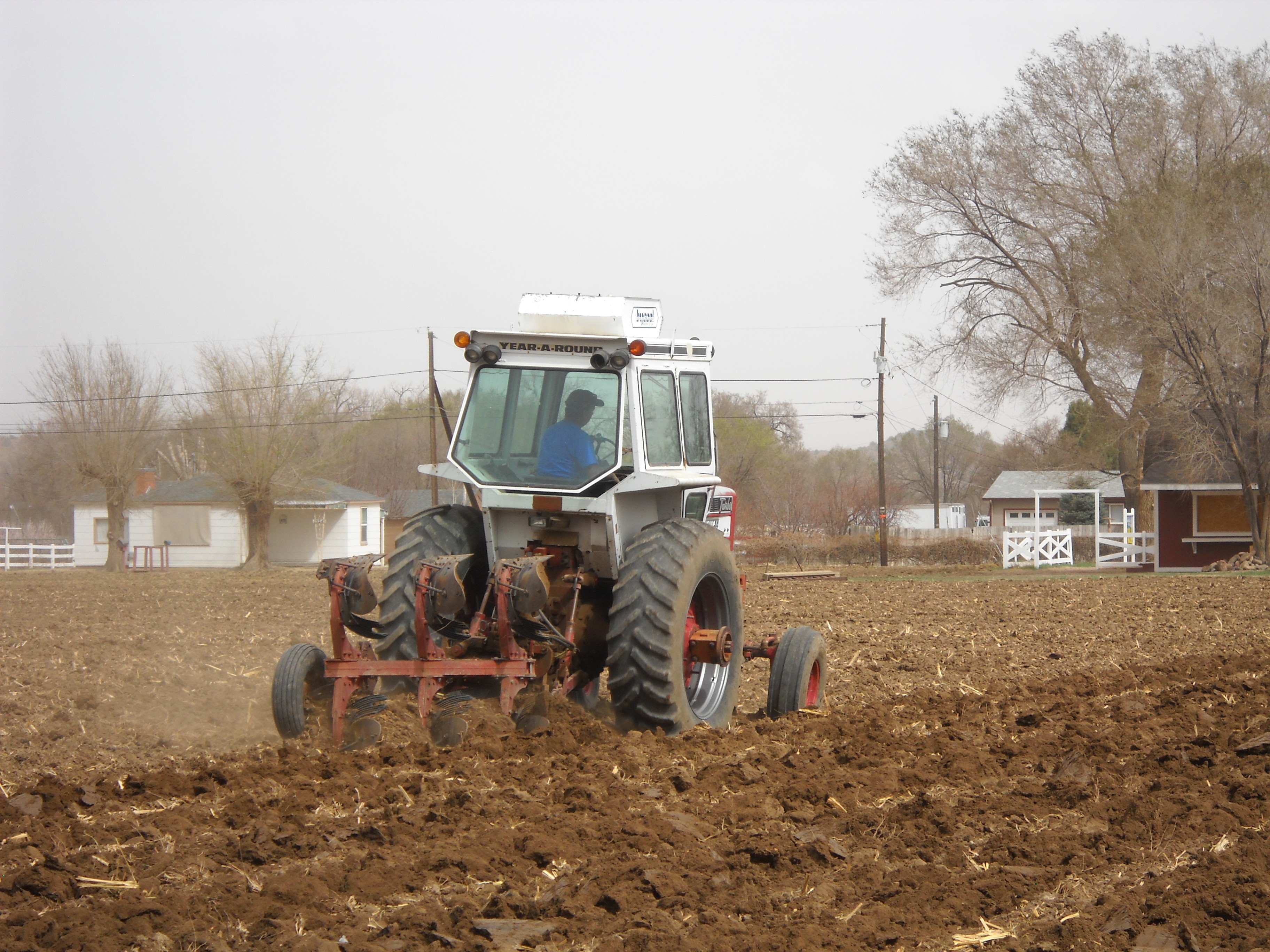 Plowing starts in early spring. 