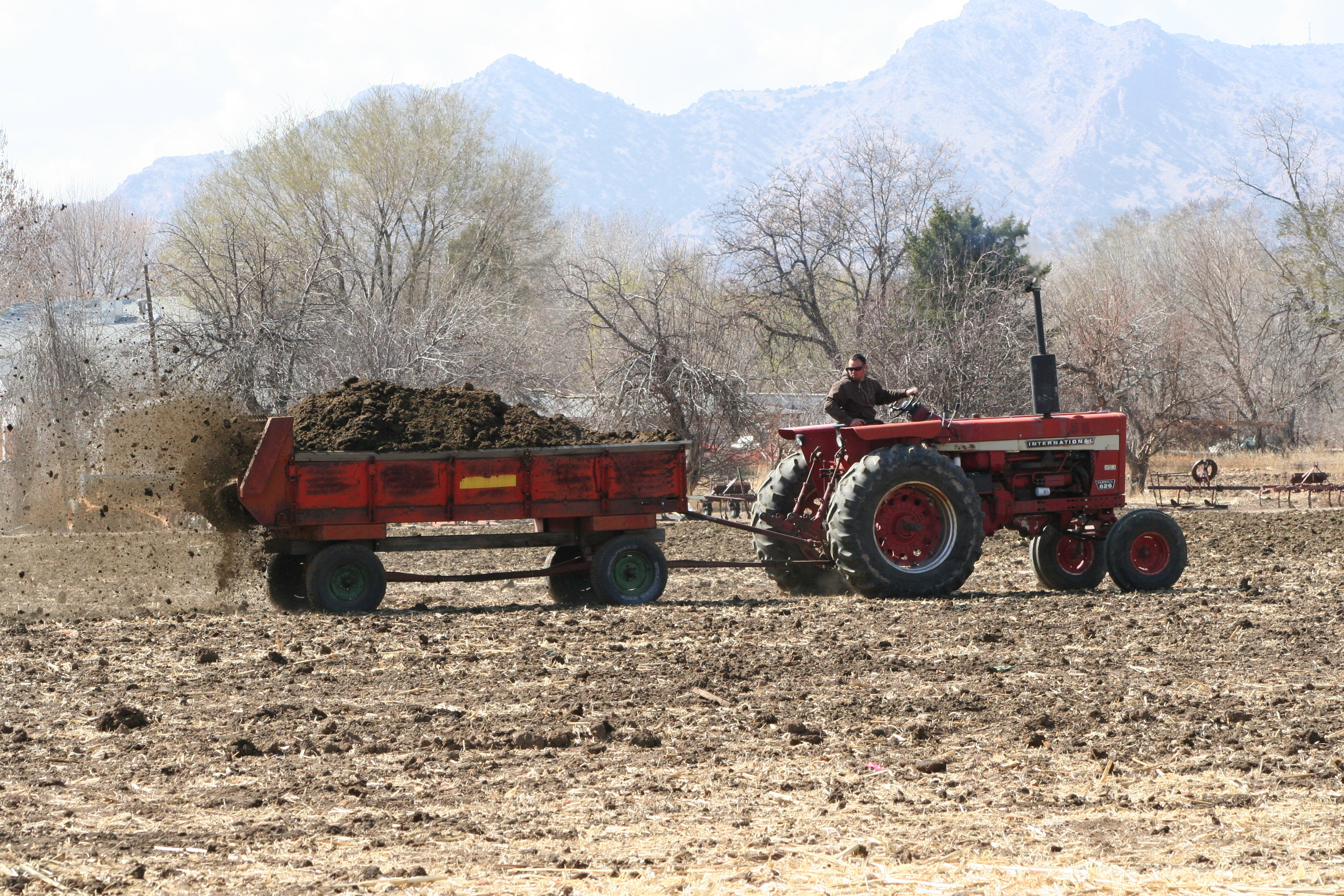 Jimmy & Tim do all the actual field work–spreading fertilizer starts in the fall. 