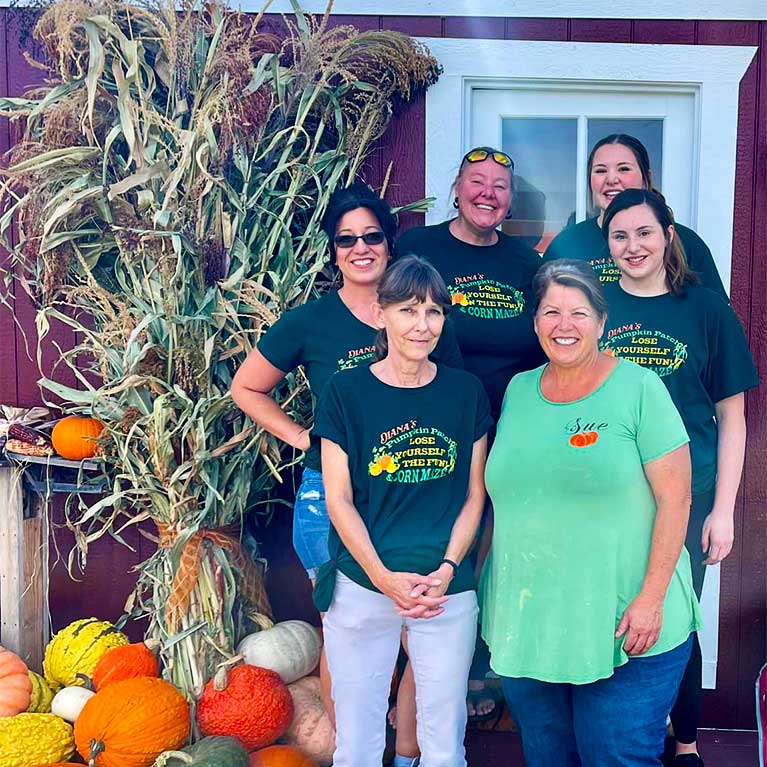 The friendly faces behind Diana's Pumpkin Patch!